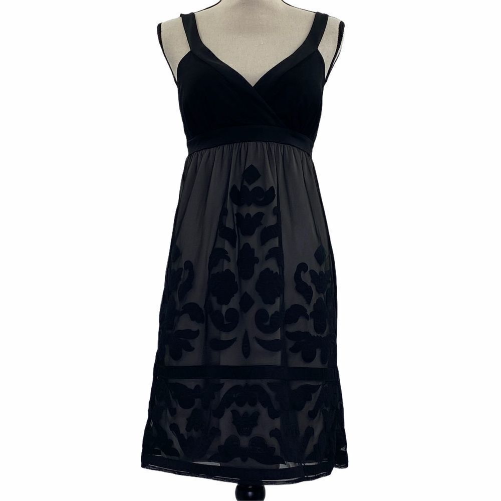 Inc International Concepts Black Mesh Dress Small